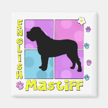 Groovy Mastiff Fridge Magnets