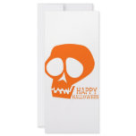 Groovy Orange Skull - Happy Halloween! rack cards
