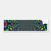 Groovy Paisley Pansies Bumper Sticker