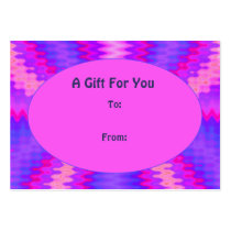 Groovy pink and blue Gift tags