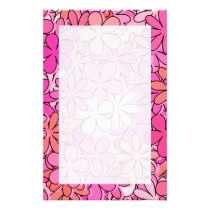 Groovy Pink Flowers stationery