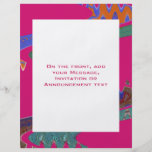 groovy pink full color flyer