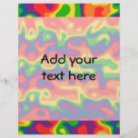 Groovy psychadelic rainbow flyer for your text