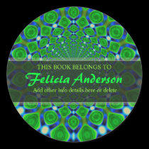 Groovy Psychedelic Trippy Art Book Label Stickers stickers