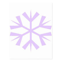 Groovy Purple Snowflake Postcards