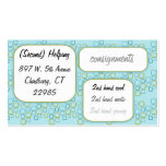 Groovy Retro Aqua Text Bubbles Business Card