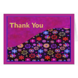 Groovy Retro Flower Power 60s 70s Thank You Greeting Cards
