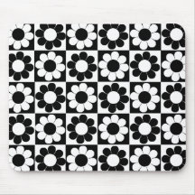 Groovy Retro Flower Power Mousepad