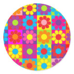 Groovy Retro Flower Power stickers