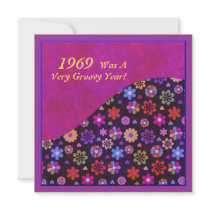 Groovy Retro PopArt Flower Power 60s 70s Birthday Custom Invite