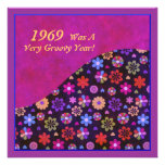 Groovy Retro PopArt Flower Power 60s 70s Birthday Custom Invite