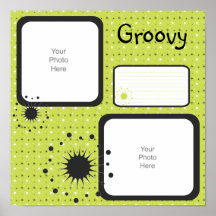 Groovy Retro Scrapbook Page Posters