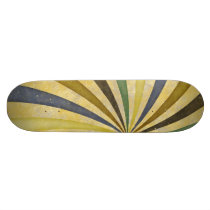 Groovy Retro Spiral Sunbeam Ray Swirl Design Skate Board Deck
