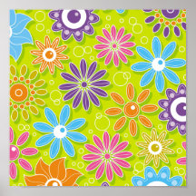 Groovy Spring Flower Power Print