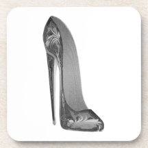 Groovy stiletto shoe art Coasters