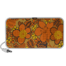 groovy tropical flowers iPhone speaker