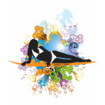 Groovy Vixen Surfer Silhouette T t-shirts