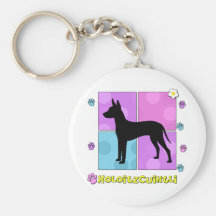 Groovy Xoloitzcuintli Key Chain