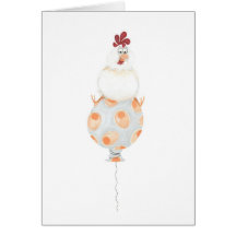 gros poulet se reposant sur le ballon carte
