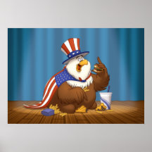 Grosse affiche d'Eagle d'Américain