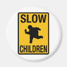 Grosse parodie de plaque de rue d'enfant d'enfants magnets