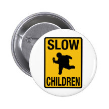 Grosse parodie de plaque de rue d'enfant d'enfants badge avec épingle