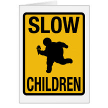Grosse parodie de plaque de rue d'enfant d'enfants cartes