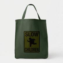 Grosse parodie de plaque de rue d'enfant d'enfants sac fourre-tout