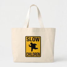 Grosse parodie de plaque de rue d'enfant d'enfants sac en toile
