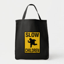 Grosse parodie de plaque de rue d'enfant d'enfants sacs fourre-tout