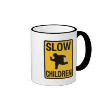 Grosse parodie de plaque de rue d'enfant d'enfants mug à café