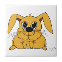 Grosse tuile mignonne de lapin carreau