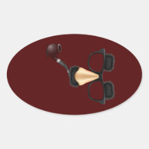 Groucho mustache pipe stickers
