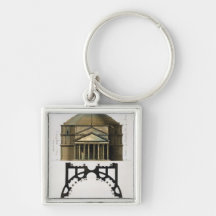 Ground plan and facade of the Pantheon, Rome, from Key Chains