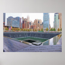 Ground Zero WTC Memorial Fountains Poster