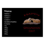 Groundhog Day Kiss Business Cards