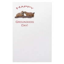 Groundhog Day Kiss Stationery Design