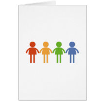 Group Holding Hands Greeting Card