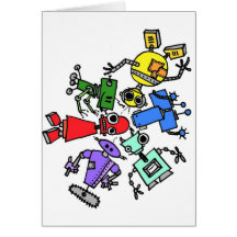 Group of robots 2 cards