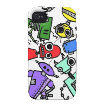 Group of robots 2 iPhone 4 cases