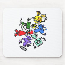 Group of robots 2 mouse pad
