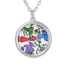 Group of robots 2 necklaces