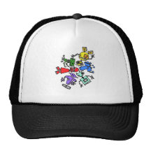 Group of robots 2 trucker hat