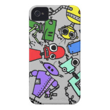 Group of robots 4 iPhone 4 cover