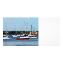 Group of Sailboats Newport RI Photo Greeting Card