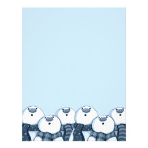 Group of Snowmen Christmas Letterhead