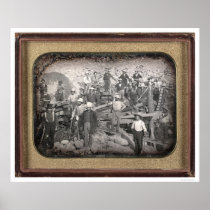 Group of Twenty-three Miners at Sluice [ca. 1852] Print