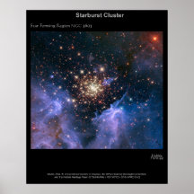 Groupe NGC 3603 de Starburst Affiches