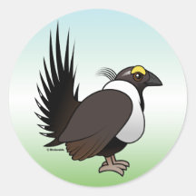Grouse sage de Birdorable Autocollants Ronds