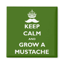 Grow a Moustache Refrigerator Magnet